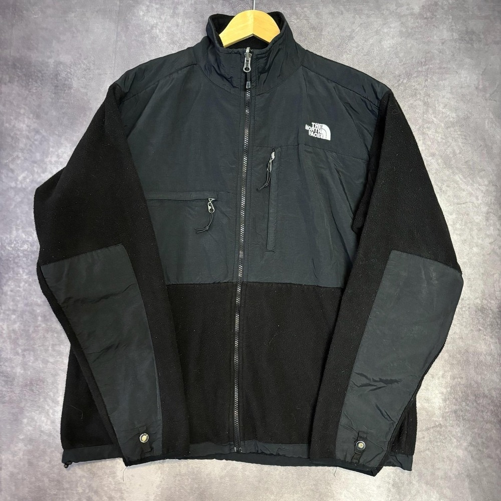 The North Face Jacket Men's Large Black Fleece Softshell Full Zip Pockets